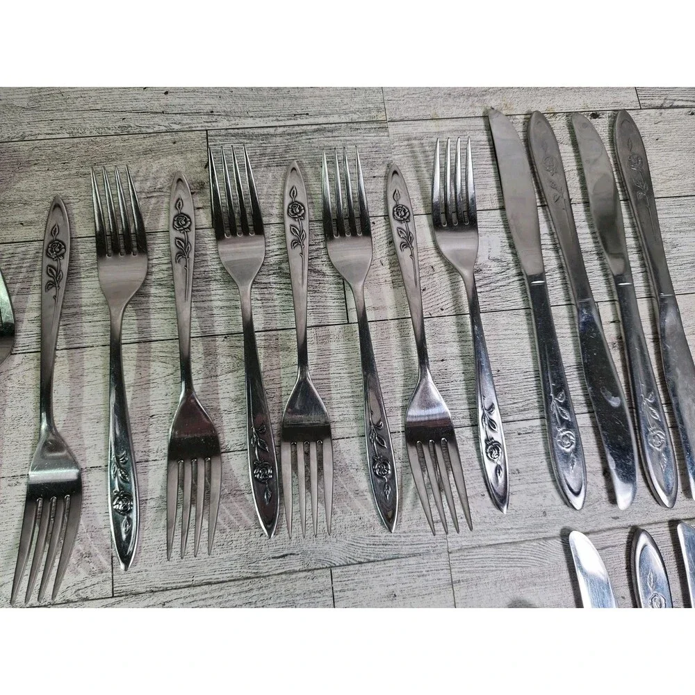 Vintage ONEIDA Betty Crocker MY ROSE Flatware Lot of 41 Community Stainless